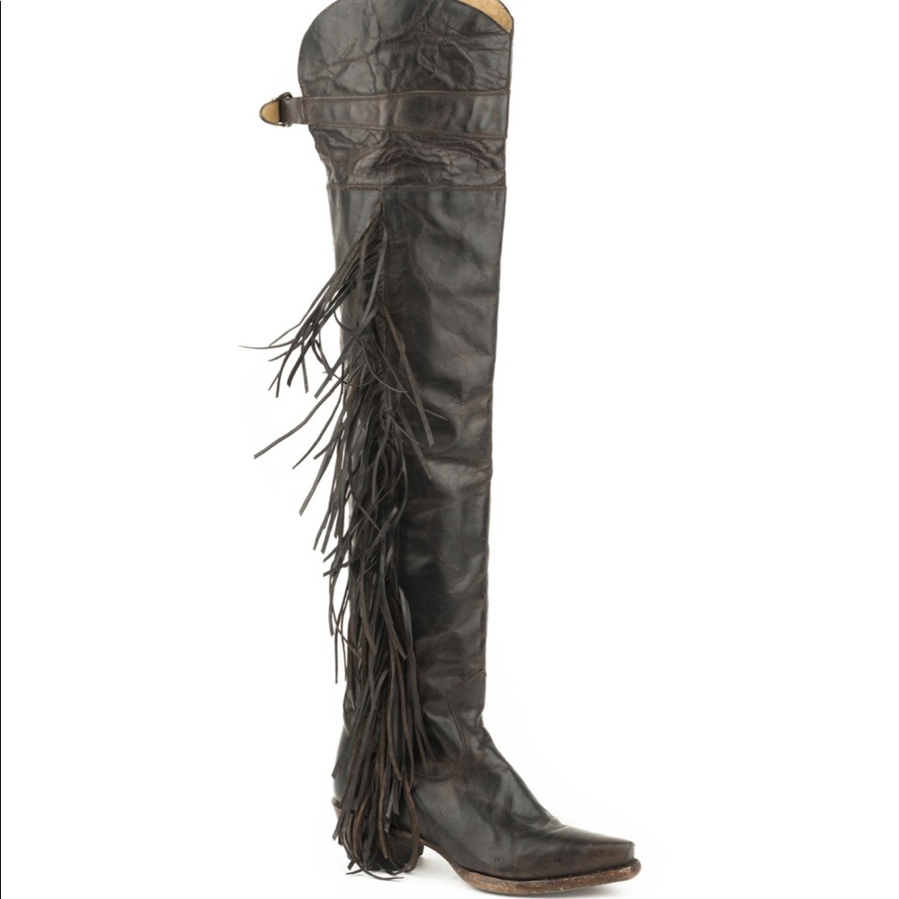 STETSON WOMEN'S BLACK GLAM OVER THE KNEE BOOTS